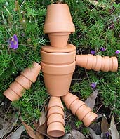 Terracotta pot scarcrow