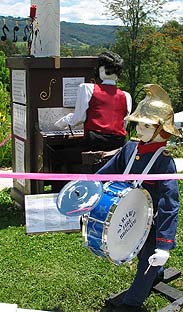 A drummer boy scarecrow