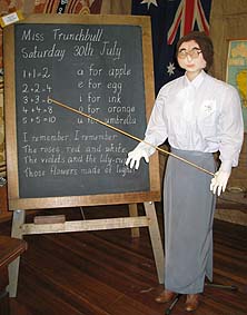 A scarecrow school teacher