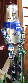 Tin can scarecrow idea