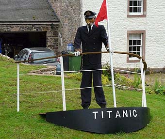 titanic sinking scarecrow